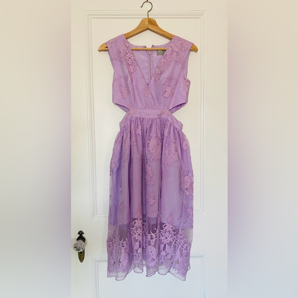 ASOS Lilac Embroidered Party Dress | Size 4-6*